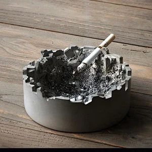 Ashtray ruin landscape cement home concrete pot mold silicone moulds