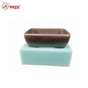 Rectangular retro style cement flower pot balcony potted silicone mold