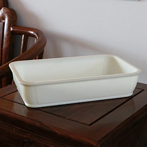 PRZY home decoration big rectangle resin flower pot silicone mold for planter