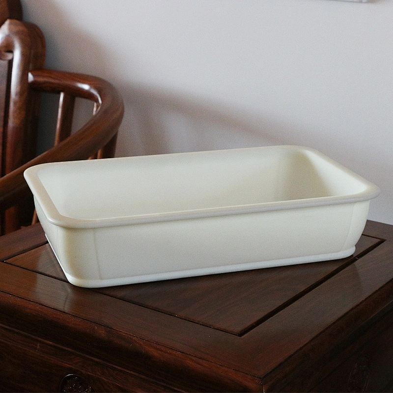 PRZY home decoration big rectangle resin flower pot silicone mold for planter