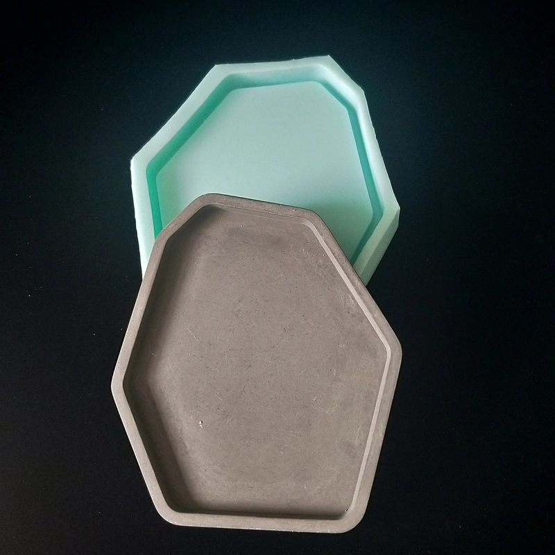 Polygonal cement tray desktop container silicone mold