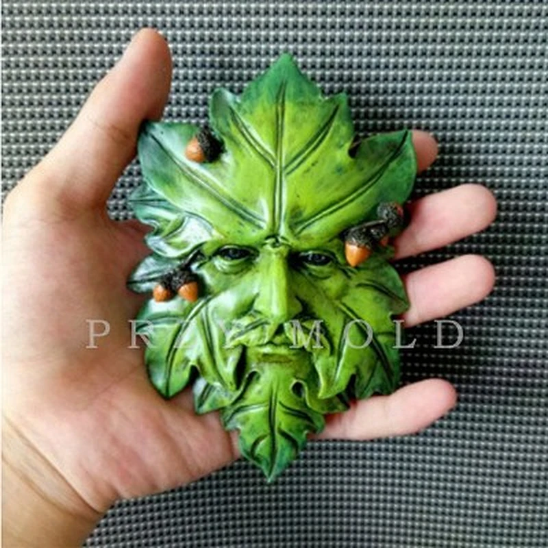 Exclusive leaf pendant man avatar classic fondant handmade silicone molds