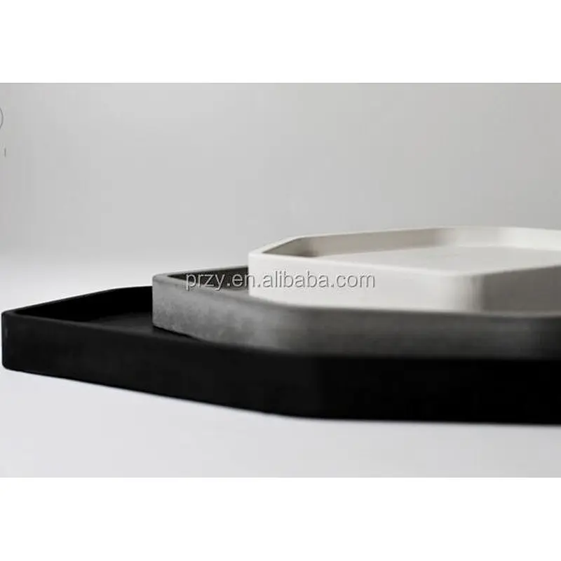 PRZY 2018 new concrete Irregular polygons disk molds concrete home Nordic decorative fruit tray silicone molds