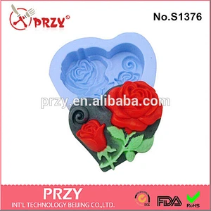 przy rose heart soap mold