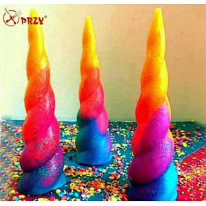 3D Unicorn Horn Fondant Silicone Mold For Cake Decoration Candle Food Grade Mold