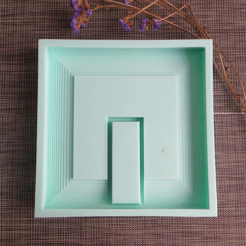 Landscape creative multi-purpose cement container silicone tray mould