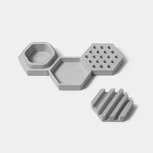 Honeycomb desktop simple decoration cement storage silicone mold