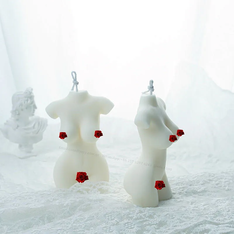 Factory price 3D Female Candle molds Silicone  Resin  Male body  Decorations handmade male body soap silica mold