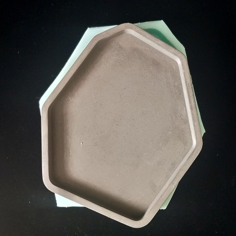 Polygonal cement tray desktop container silicone mold