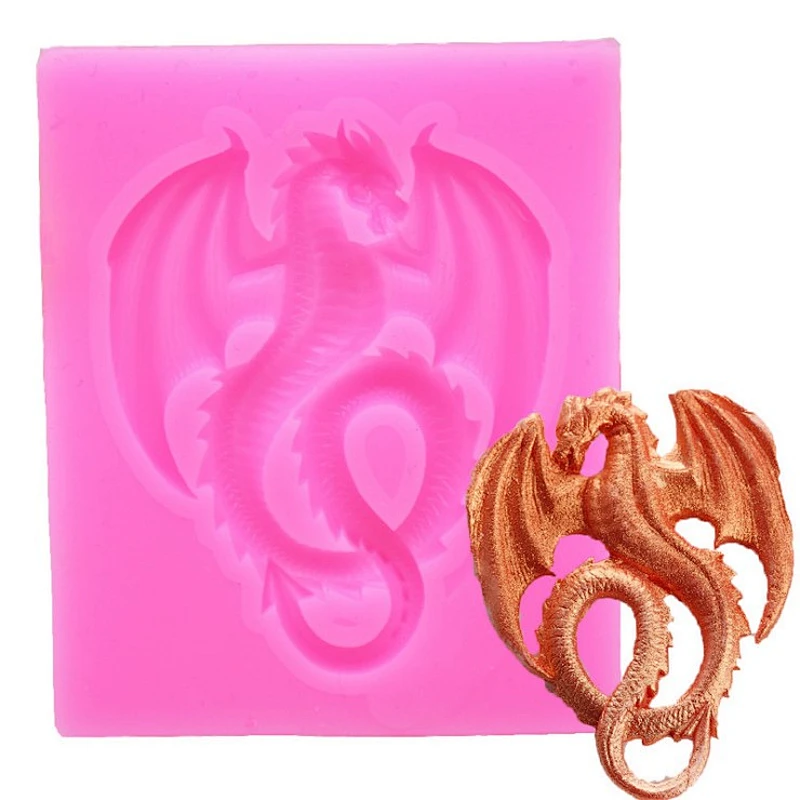 Food Grade Material Fondant Dinosaur Pterosaur Shape Silicone Mold for Fondant Cake Decoration