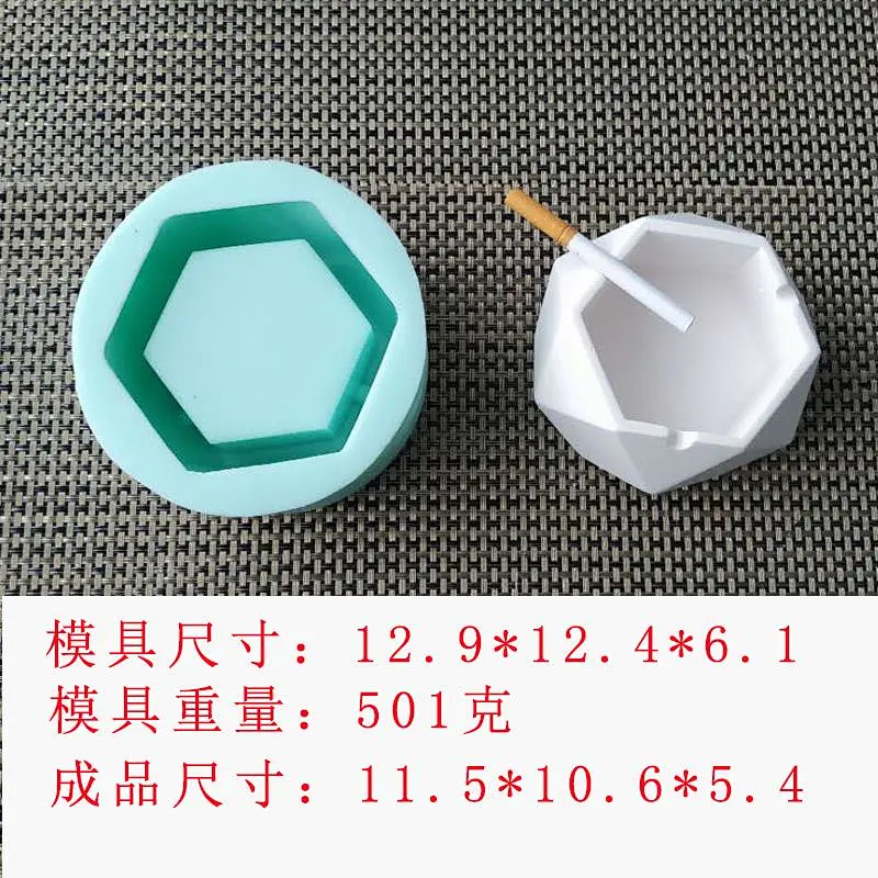 Ashtray with opening silicone mold concrete cement planter flower pot mould