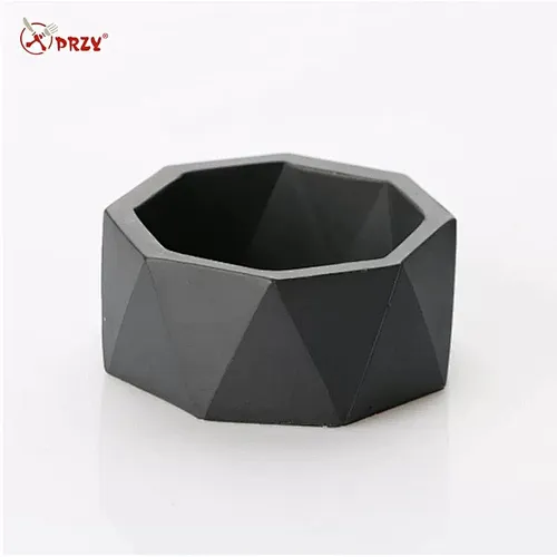 Polygonal office decoration cement flower pot silicone mold silicone mold