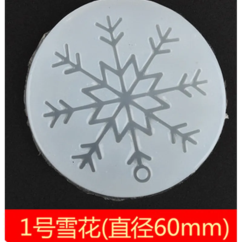 Handmade Crystal Epoxy Snowflake Pendant Silicone Mold