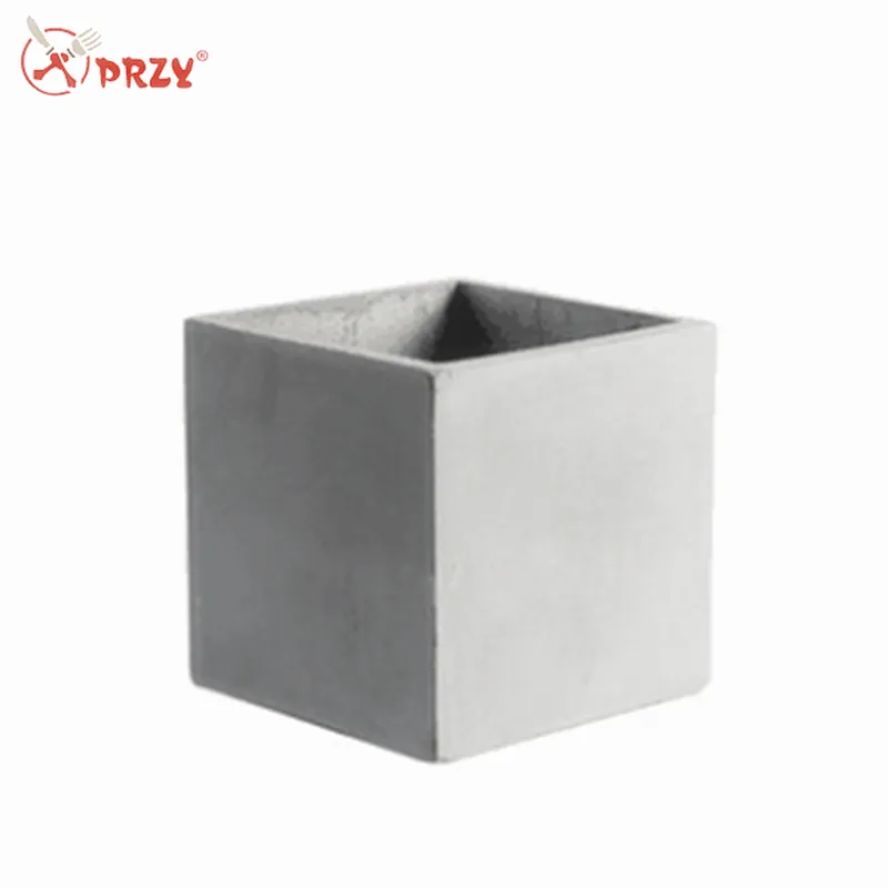 24 cm cube cement flower pot square concrete silicone mold