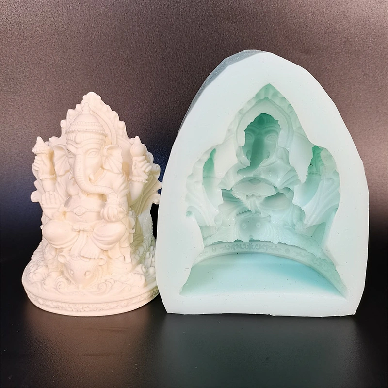 Indian god Elephant trunk God handmade soap mold candle silicone aroma stone molds