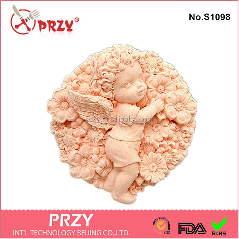 Handmade Fairy Flora in her blooming garden 2D Soap mold