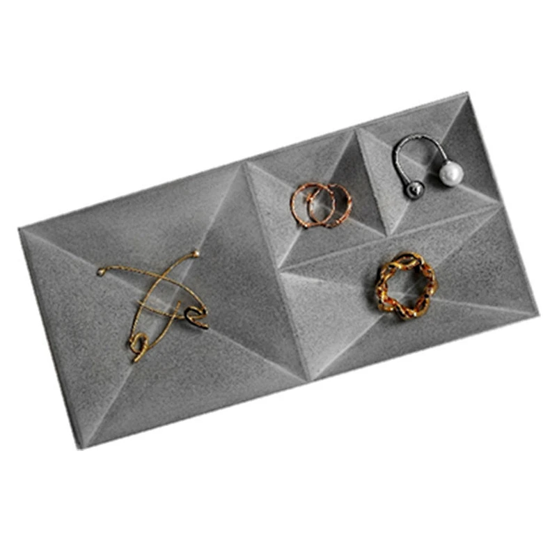 Cement inverted cone Mold  Silicone decorative tray mould concrete jewelry display molds