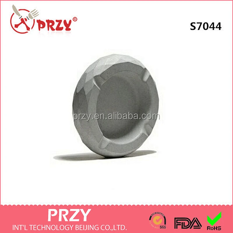 S7044 Round Cement concrete ashtray shape silicone soap mold
