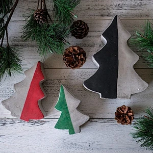 Nordic art home Vintage industrial wind loft old cement Christmas tree decoration concrete silicone mold