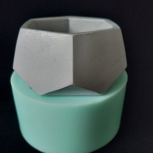Plant pot cement gypsum pot home decoration Silicone Mold