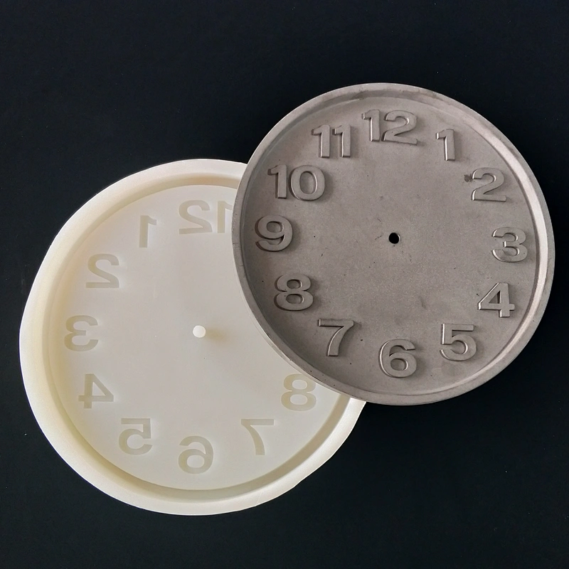 Desktop wall decoration cement digital clock silicone mold