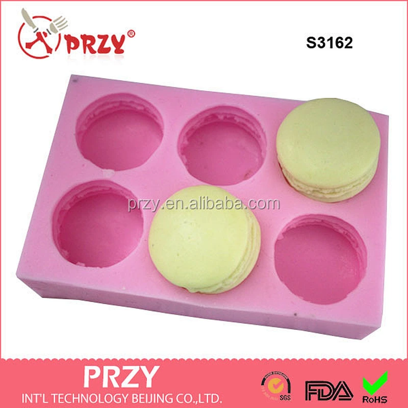 S3162 3d Macaron Shape Silicone Ice Cube Tray Chocolate Muffin Mold