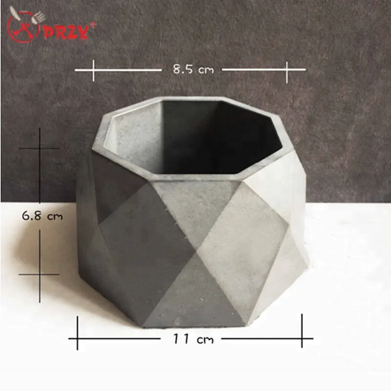 Simple concrete planter silicone mold Nordic style geometric cement flower pots 3d Decorations mould