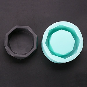 Desktop plant potted cement flower pot silicone mold