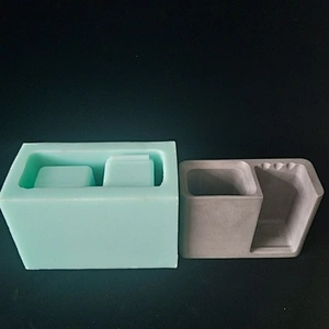 Desktop decoration pen holder cement storage container silicone mold