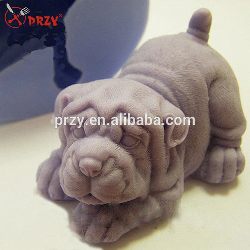 dog shaped silicone animal soap molds / 3d silicone soap molds