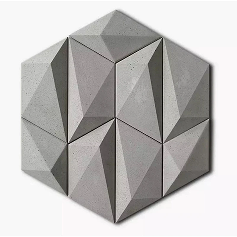Free collage combination decorative wall concrete tiles silicone mold
