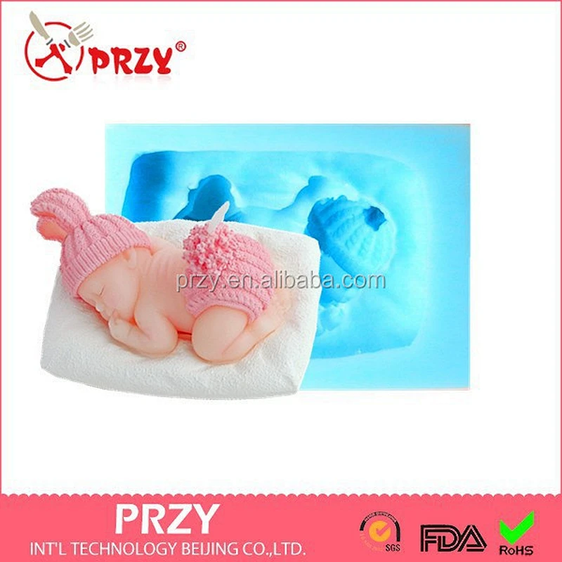 PRZY new baby cake decoration silicone molds and candle mold cake decorating baby silicone molds