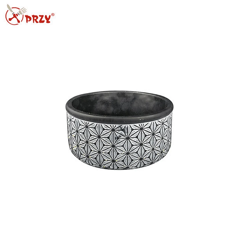 Cylindrical shape with pattern portrait cement concrete silicone flowerpot mold