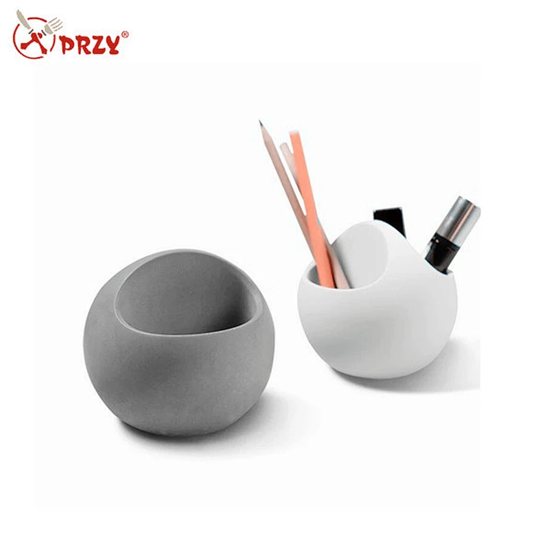 Silicone mold for cement concrete pen case brush pot