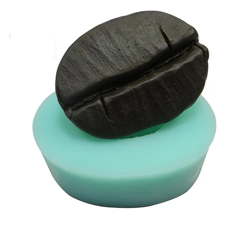 Accept Customized 3D Handmade Realistic Coffee Beans Shaped Candle Silicone Mold For Gift Cake decorating molds