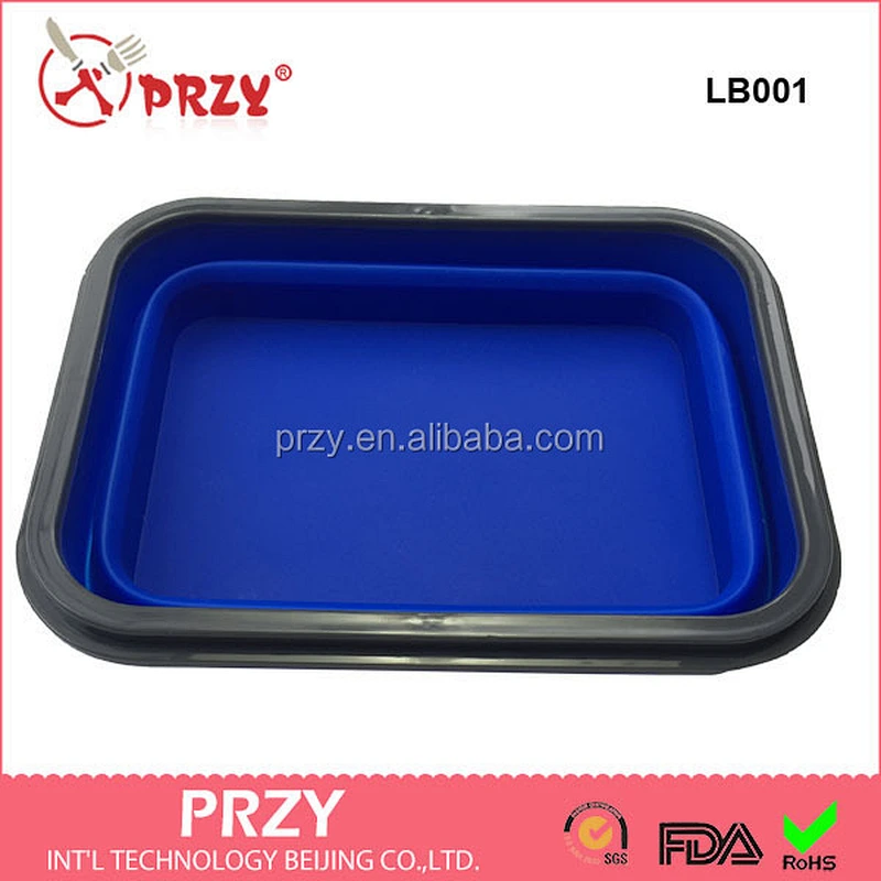 LB001 GOOD & LFGB standard silicone lunch box with fox spoon