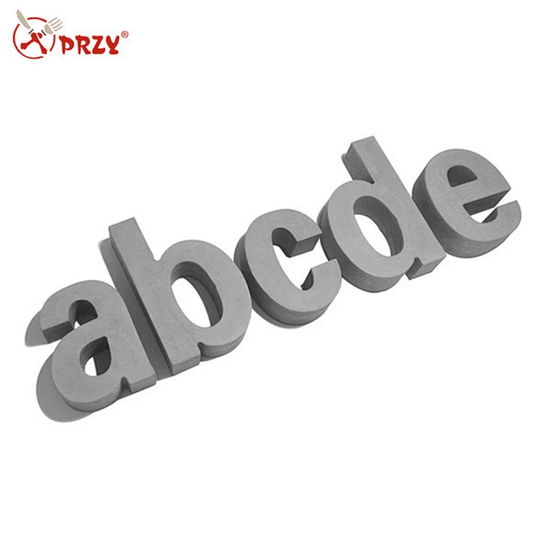 Concrete cement decoration alphabet wall decoration silicone mold
