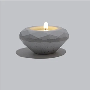 Personalized custom decoration ornaments desktop cement candle holder silicone mold