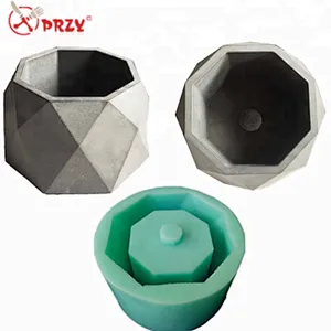 Simple concrete planter silicone mold Nordic style geometric cement flower pots 3d Decorations mould