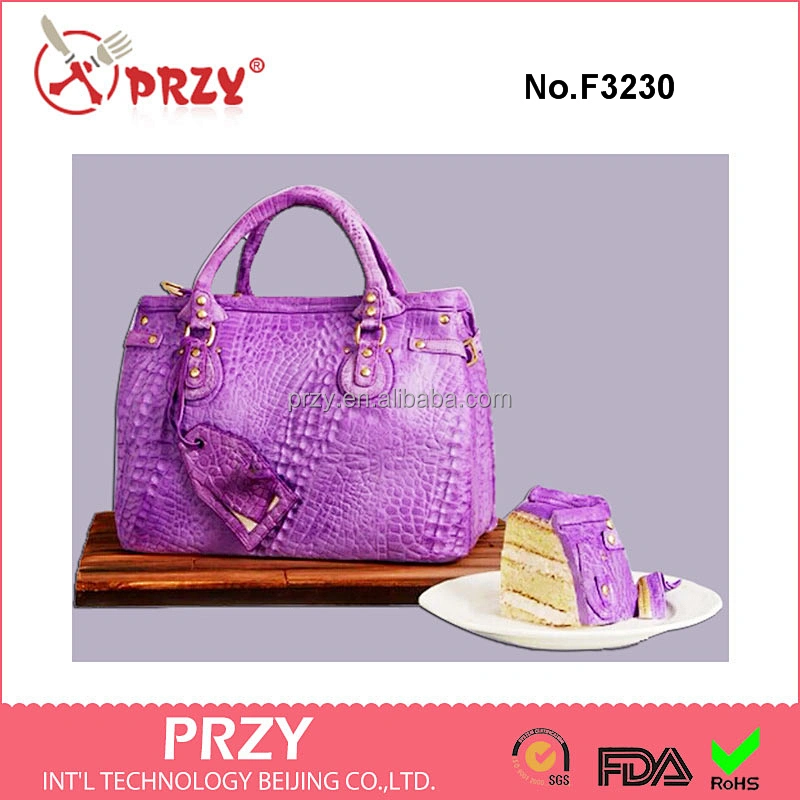 F3230 Fondant cake simulation Croco bag printing mold silicone mold cake decoration