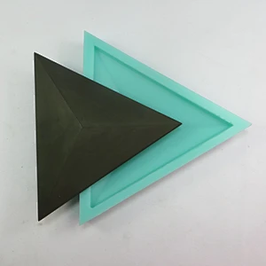 Triangular convex cement wall tile decorative silicone mold