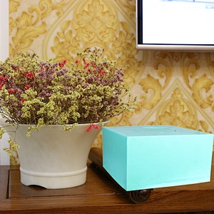 New Arrival home decoration big resin Trapezoid Shape flower pot silicone mold for planter