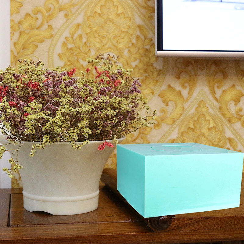 New Arrival home decoration big resin Trapezoid Shape flower pot silicone mold for planter