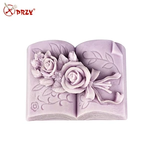 Book flower bouquet modeling silicone soap mold