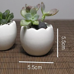 HP0034 cute mini eggshell shape pot concrete flower planter pot silicone mold