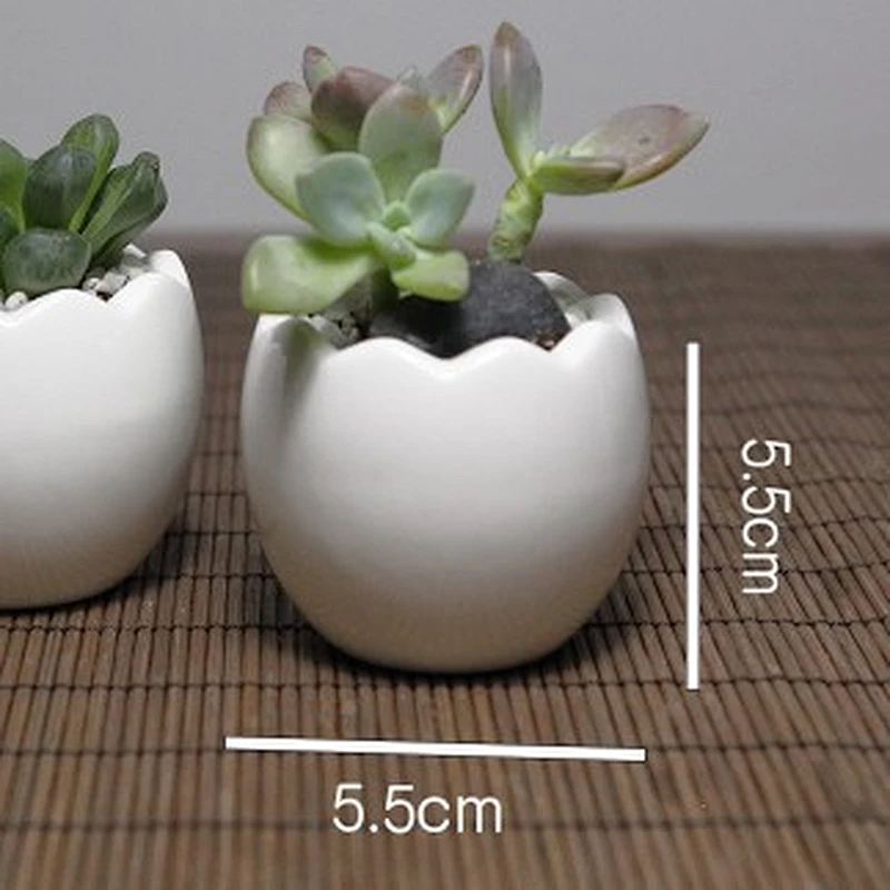 HP0034 cute mini eggshell shape pot concrete flower planter pot silicone mold