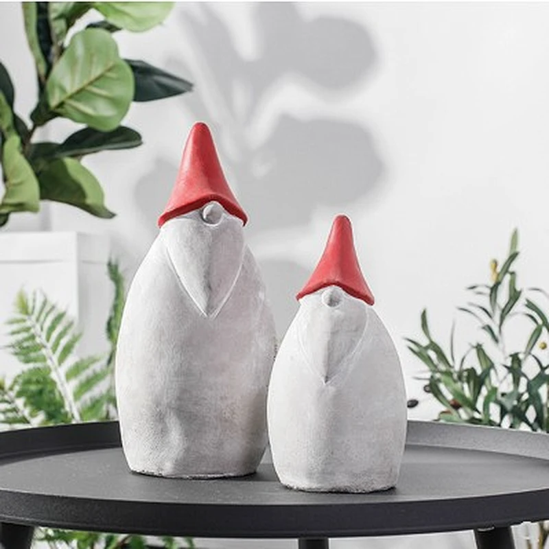 Nordic style retro ins cement crafts Santa 3D Christmas silicone mold