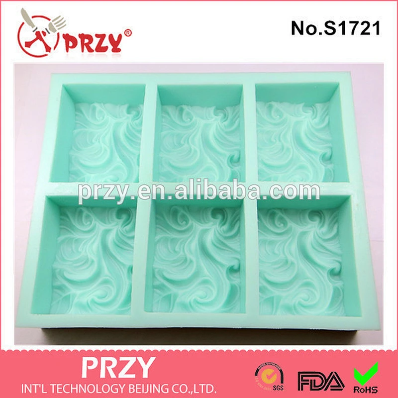 Handmade waves silicone soap molds