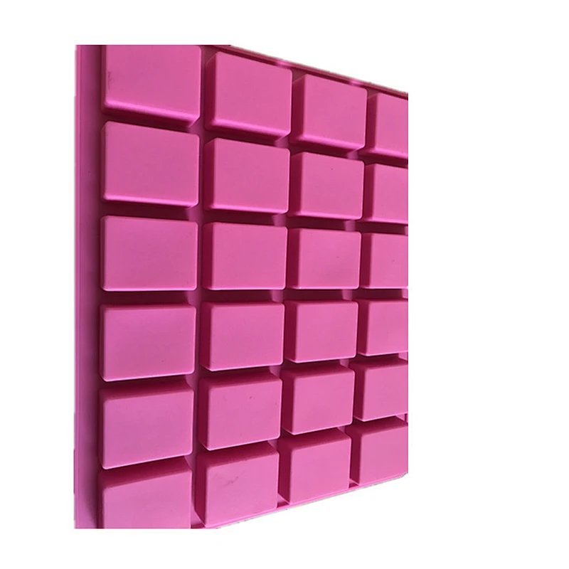 24 Cavities rectangular Soap mold square silicone cake molds chocolate block Mould