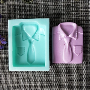 3D Handmade Gift Necktie Soap Silicone Mold with T-Shirt Shape Half Body Mold